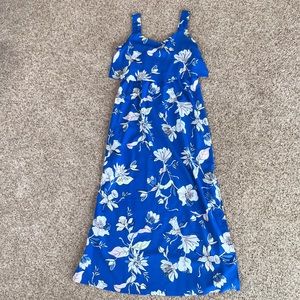 Blue Floral Maxi Dress
